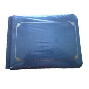 Creative Memories 5x7 Sapphire Blue Sentiments Scrapbook Album Silver Scrolling